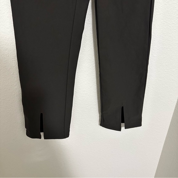 Athleta Wander Slim Straight Pants Ankle Length Front Slits Size 6 Women’s Green - Picture 7 of 12